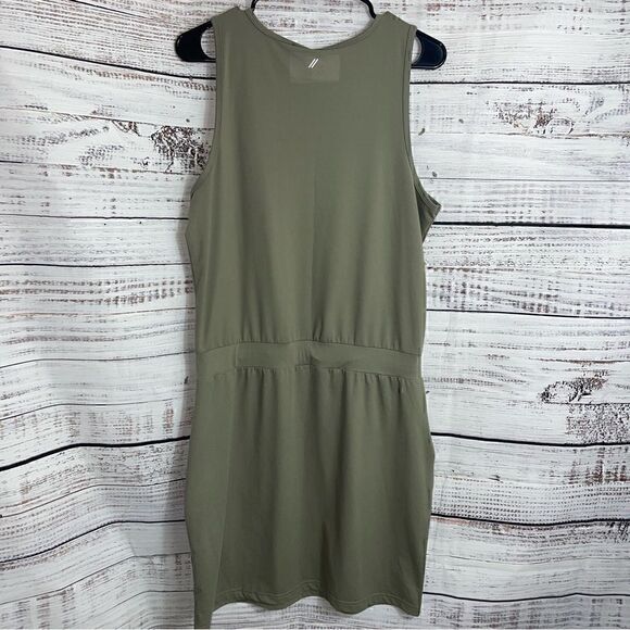 Reaction by Thread and Supply Large Dress Dara Mini Olive green loungewear New - Picture 5 of 10